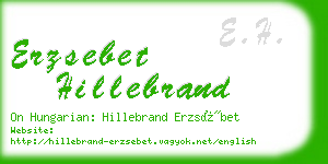 erzsebet hillebrand business card